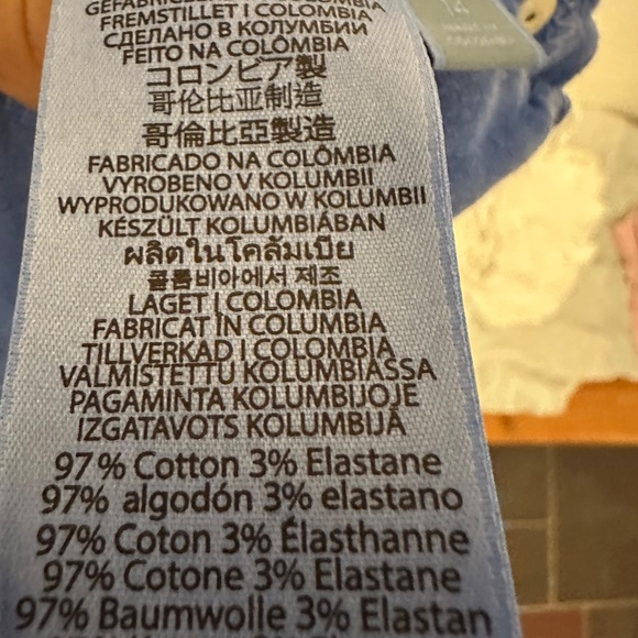 Michael Kors Woman's Izzy Cropped Skinny Cornflower Blue 5 pocket Size 14 EUC - Picture 7 of 7